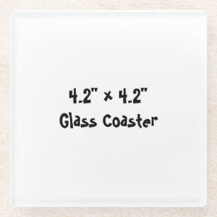 Dessous-de-verre En Verre Dessous de verre en verre de 10,7 cm x 10,7 cm