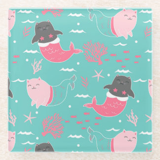 Dessous-de-verre En Verre Dessous de verre en verre de chats mignons