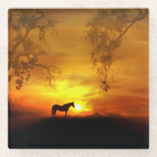 Dessous-de-verre En Verre Dessous de verre en verre de cheval