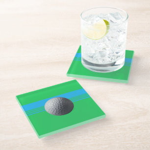 Dessous-de-verre En Verre Dessous de verre en verre de Golf Ball