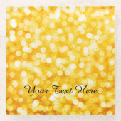 Dessous-de-verre En Verre Dessous de verre en verre de la Gold Bokeh (Devant)