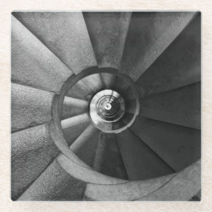 Dessous-de-verre En Verre Dessous de verre en verre de l'escalier gris moder