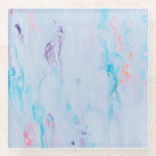 Dessous-de-verre En Verre Dessous de verre en verre de pierre de marbre