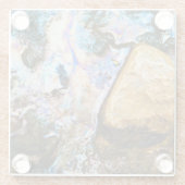 Dessous-de-verre En Verre dessous de verre en verre d'eau douce nature abstr (Dos)