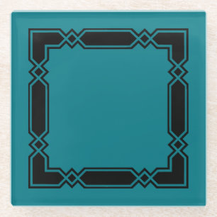 Dessous-de-verre En Verre Dessous de verre en verre/Design en diamant noir e