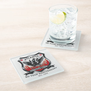 Dessous-de-verre En Verre dessous de verre en verre du 50e anniversaire