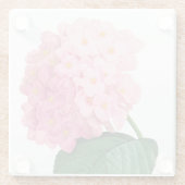 Dessous-de-verre En Verre Dessous de verre en verre Hydrangea rose (Dos)