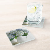 Dessous-de-verre En Verre Dessous de verre en verre-Hydrangeas (Incliné)