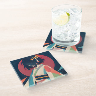 Dessous-de-verre En Verre Dessous de verre en verre inspiré d'anime collecti