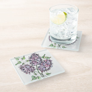 Dessous-de-verre En Verre Dessous de verre en verre - Lilacs