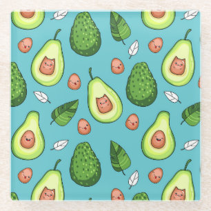 Dessous-de-verre En Verre Dessous de verre en verre Motif Avocado