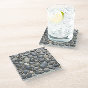 Dessous-de-verre En Verre Dessous de verre en verre Motif Zen Pebble Art