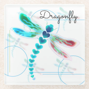 Dessous-de-verre En Verre Dessous de verre en verre No. de libellule 2