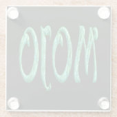 Dessous-de-verre En Verre Dessous de verre en verre noir Mojo (Dos)