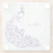 Dessous-de-verre En Verre Dessous de verre en verre personnalisé Peacock vio (Dos)