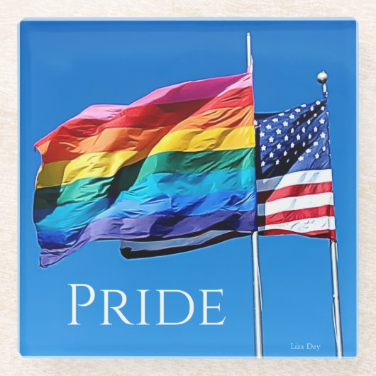 Dessous-de-verre En Verre dessous de verre en verre "Pride" (Devant)