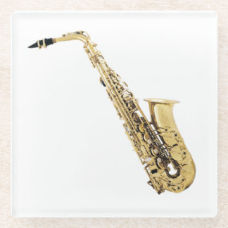 Dessous-de-verre En Verre Dessous de verre en verre saxophone