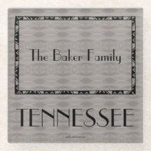 Dessous de verre en verre Tennessee Family Gifts