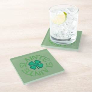 Dessous-de-verre En Verre Dessous de verre en verre vert Sainte
