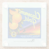 Dessous-de-verre En Verre Dessous de verre - étiquette de caisse de fruits C (Dos)