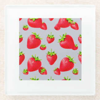 Dessous-de-verre En Verre dessous de verre fraise