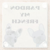 Dessous-de-verre En Verre Dessous de verre français Bulldog (Dos)