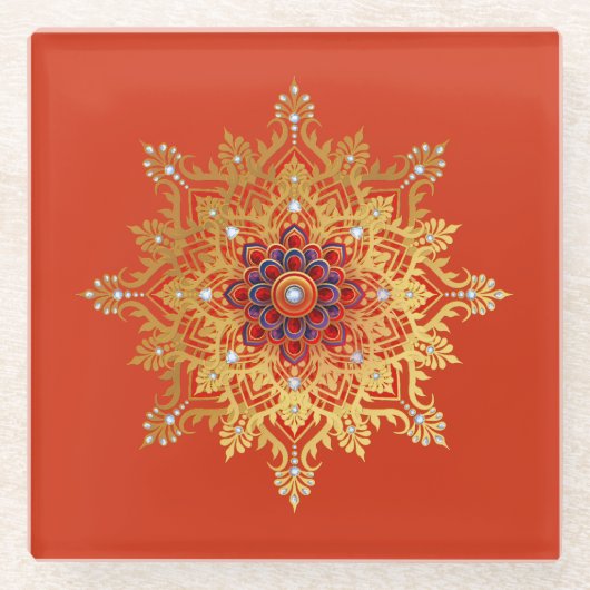 Dessous-de-verre En Verre Dessous de verre Gold Flake (Devant)