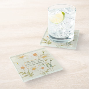 Dessous-de-verre En Verre Dessous de verre - Marguerites conviviales