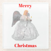 Dessous-de-verre En Verre Dessous de verre Noël Ange (Devant)