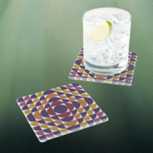 Dessous-de-verre En Verre Dessous de verre Retro Circles   Moderne milieu de