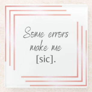 Dessous-de-verre En Verre Dessous de verre rose Sic