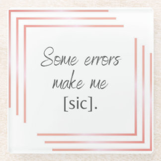 Dessous-de-verre En Verre Dessous de verre rose Sic