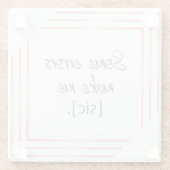 Dessous-de-verre En Verre Dessous de verre rose Sic (Dos)