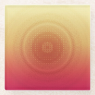 Dessous-de-verre En Verre Dessous de verre rouges et jaunes