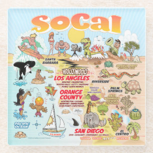 Dessous-de-verre En Verre Dessous de verre SoCal