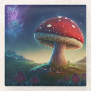 Dessous-de-verre En Verre Dessous de verre Spacey Amanita Muscaria