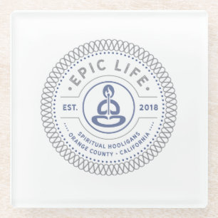 Dessous-de-verre En Verre Dessous de verre spirituels de voyou de la vie