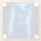 Dessous-de-verre En Verre Dessous de verre unique Wolf Pup (Dos)