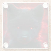 Dessous-de-verre En Verre Dessous de verre uniques de Wolf Pup (Dos)
