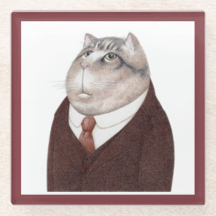 Dessous-de-verre En Verre Dessous de verre VALET CAT en verre 