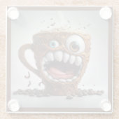 Dessous-de-verre En Verre Dessous de verre VERRE - Une tasse de café trop! (Dos)