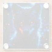 Dessous-de-verre En Verre Dessous de verre Wolf unique (Dos)