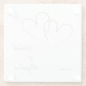 Dessous-de-verre En Verre Deux coeurs entremêlés (Dos)