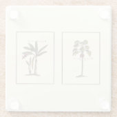 Dessous-de-verre En Verre Deux mini palmiers encadrés (Dos)