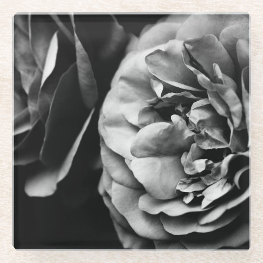 Dessous-de-verre En Verre deux roses (Devant)