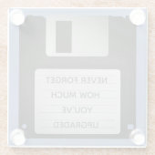 Dessous-de-verre En Verre Devis de mise à niveau de disquette motivationnell (Dos)