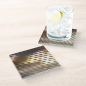 Dessous-de-verre En Verre Diagonal doré abstrait élégant arrière - plan. (Incliné)
