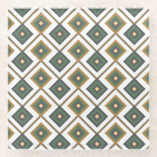 Dessous-de-verre En Verre Diamante en vert