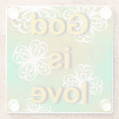 Dessous-de-verre En Verre Dieu est amour (Dos)