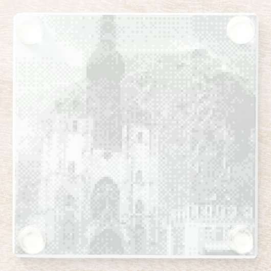 Dessous-de-verre En Verre dinant d'art pixel (Dos)